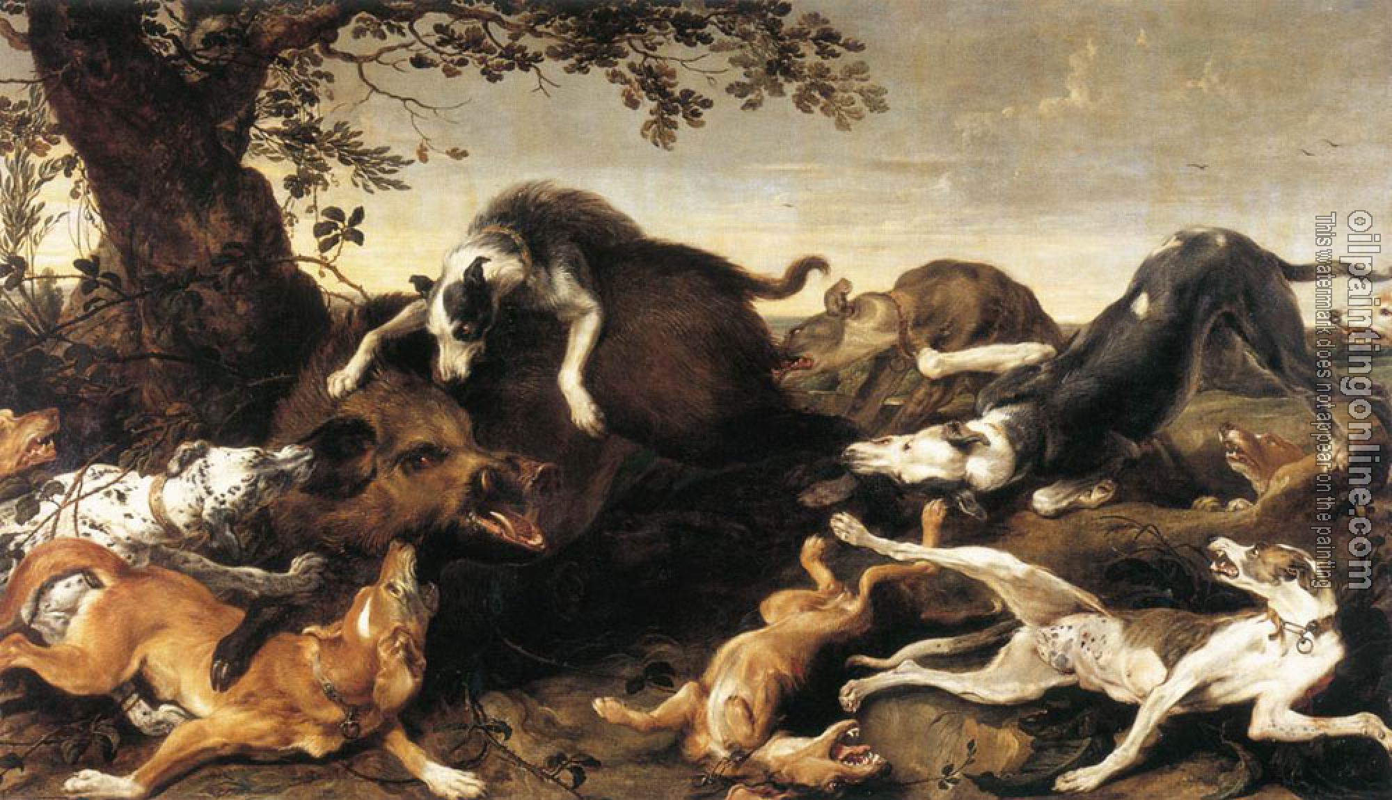 Frans Snyders - Wild Boar Hunt